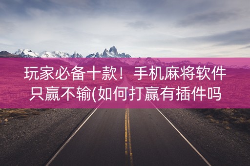 玩家必备十款！手机麻将软件只赢不输(如何打赢有插件吗)