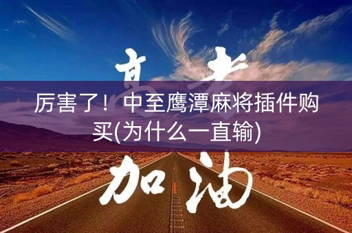 厉害了！中至鹰潭麻将插件购买(为什么一直输)