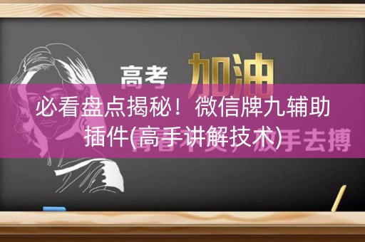 必看盘点揭秘！微信牌九辅助插件(高手讲解技术)