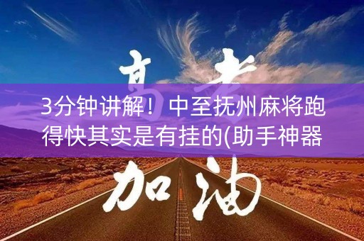 3分钟讲解！中至抚州麻将跑得快其实是有挂的(助手神器外辅工具)