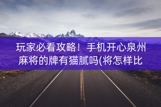 玩家必看攻略！手机开心泉州麻将的牌有猫腻吗(将怎样比较容易赢)