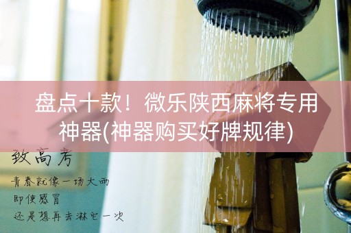 盘点十款！微乐陕西麻将专用神器(神器购买好牌规律)