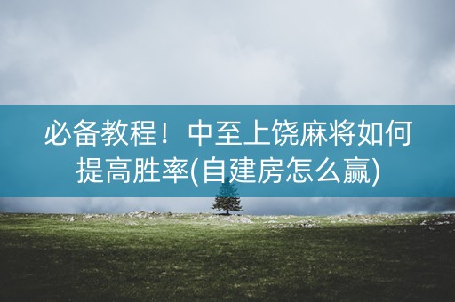 必备教程！中至上饶麻将如何提高胜率(自建房怎么赢)