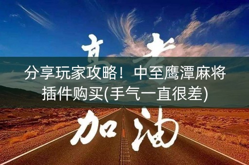 分享玩家攻略！中至鹰潭麻将插件购买(手气一直很差)