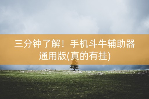 三分钟了解！手机斗牛辅助器通用版(真的有挂)