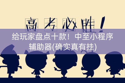 给玩家盘点十款！中至小程序辅助器(确实真有挂)