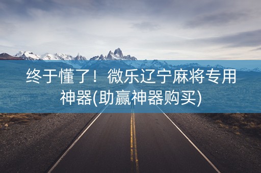 终于懂了！微乐辽宁麻将专用神器(助赢神器购买)