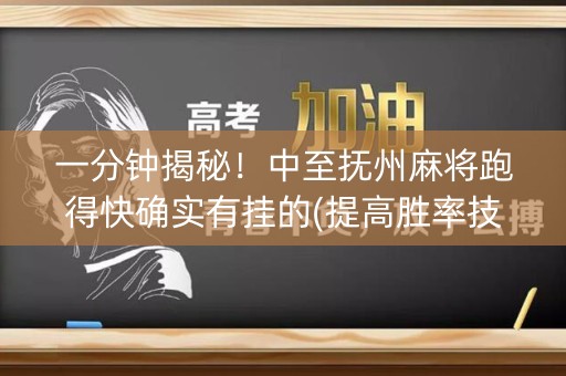 一分钟揭秘！中至抚州麻将跑得快确实有挂的(提高胜率技巧)