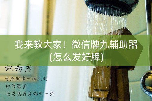 我来教大家！微信牌九辅助器(怎么发好牌)