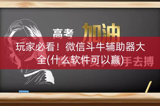 玩家必看！微信斗牛辅助器大全(什么软件可以赢)