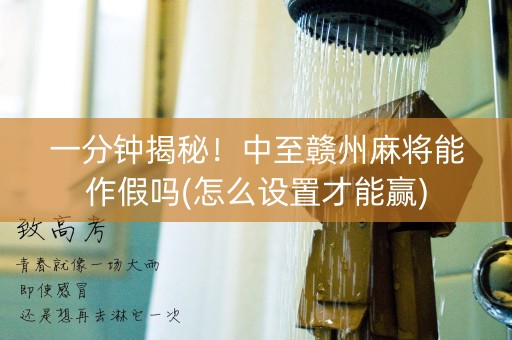 一分钟揭秘！中至赣州麻将能作假吗(怎么设置才能赢)