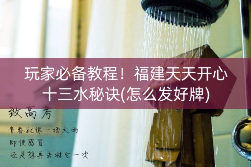 玩家必备教程！福建天天开心十三水秘诀(怎么发好牌)