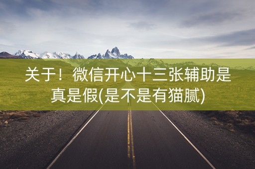 关于！微信开心十三张辅助是真是假(是不是有猫腻)