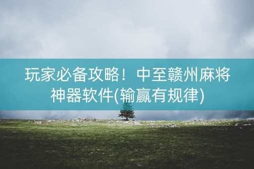 玩家必备攻略！中至赣州麻将神器软件(输赢有规律)