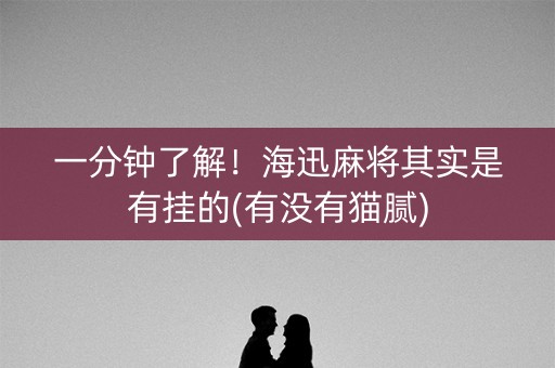 一分钟了解！海迅麻将其实是有挂的(有没有猫腻)