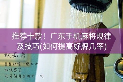 推荐十款！广东手机麻将规律及技巧(如何提高好牌几率)