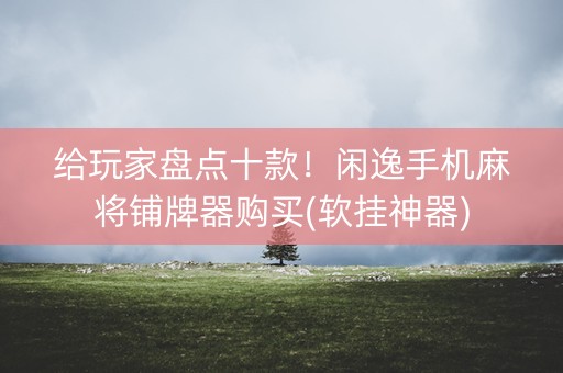 给玩家盘点十款！闲逸手机麻将铺牌器购买(软挂神器)