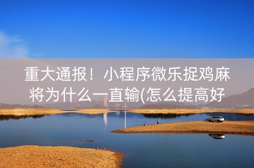 重大通报！小程序微乐捉鸡麻将为什么一直输(怎么提高好牌几率)