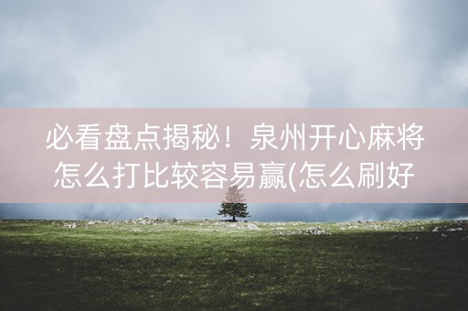 必看盘点揭秘！泉州开心麻将怎么打比较容易赢(怎么刷好牌)