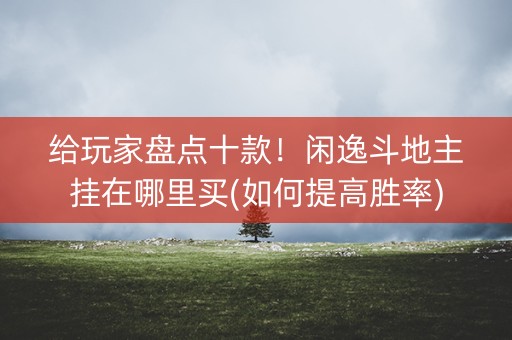 给玩家盘点十款！闲逸斗地主挂在哪里买(如何提高胜率)