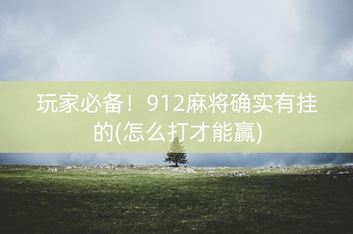 玩家必备！912麻将确实有挂的(怎么打才能赢)