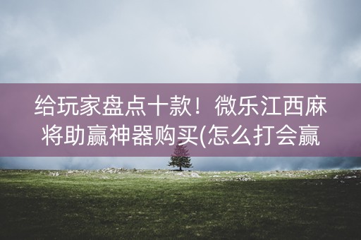 给玩家盘点十款！微乐江西麻将助赢神器购买(怎么打会赢)