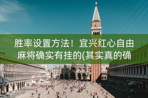 胜率设置方法！宜兴红心自由麻将确实有挂的(其实真的确实有挂)