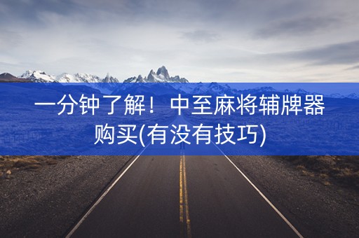 一分钟了解！中至麻将辅牌器购买(有没有技巧)