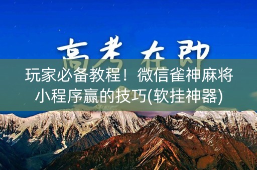 玩家必备教程！微信雀神麻将小程序赢的技巧(软挂神器)