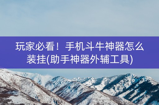 玩家必看！手机斗牛神器怎么装挂(助手神器外辅工具)