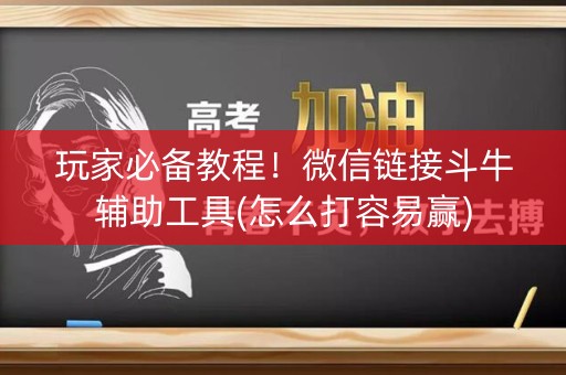 玩家必备教程！微信链接斗牛辅助工具(怎么打容易赢)