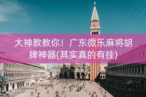 大神教教你！广东微乐麻将胡牌神器(其实真的有挂)