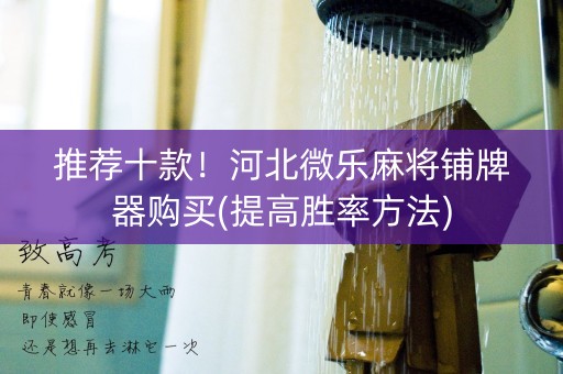 推荐十款！河北微乐麻将铺牌器购买(提高胜率方法)
