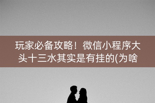 玩家必备攻略！微信小程序大头十三水其实是有挂的(为啥我总是输)