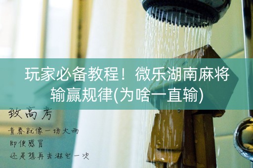 玩家必备教程！微乐湖南麻将输赢规律(为啥一直输)