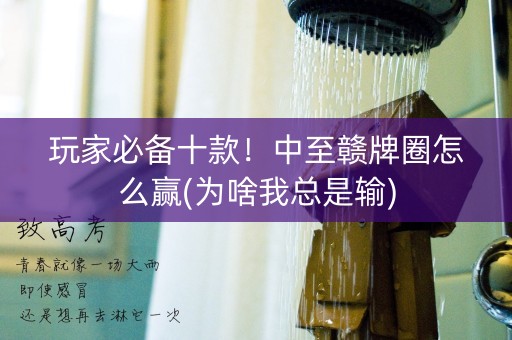 玩家必备十款！中至赣牌圈怎么赢(为啥我总是输)