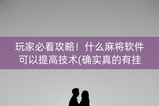 玩家必看攻略！什么麻将软件可以提高技术(确实真的有挂)