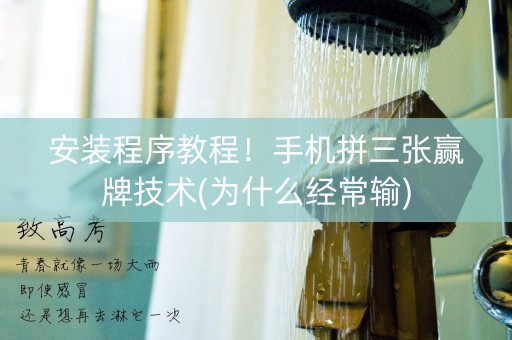 安装程序教程！手机拼三张赢牌技术(为什么经常输)