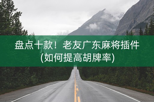 盘点十款！老友广东麻将插件(如何提高胡牌率)