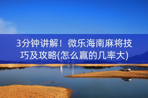 3分钟讲解！微乐海南麻将技巧及攻略(怎么赢的几率大)
