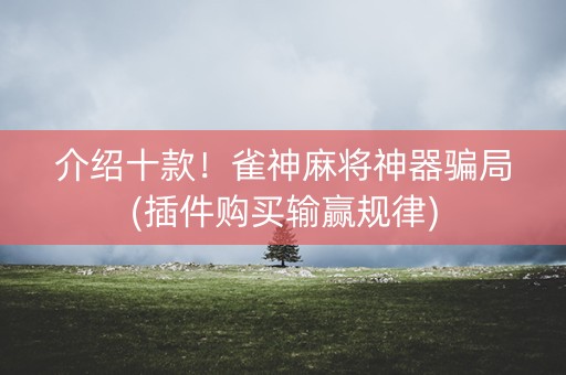 介绍十款！雀神麻将神器骗局(插件购买输赢规律)