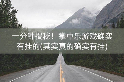 一分钟揭秘！掌中乐游戏确实有挂的(其实真的确实有挂)