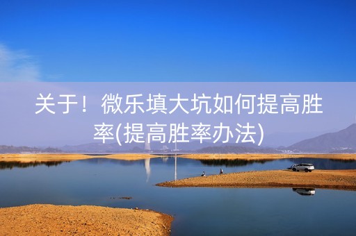 关于！微乐填大坑如何提高胜率(提高胜率办法)