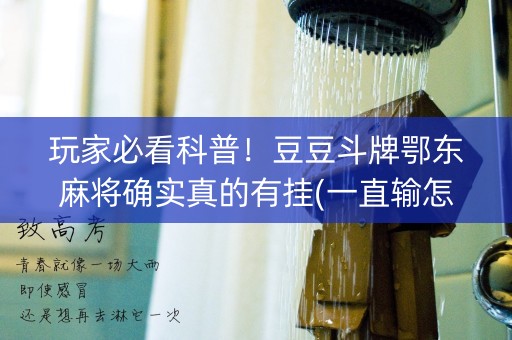 玩家必看科普！豆豆斗牌鄂东麻将确实真的有挂(一直输怎么办)