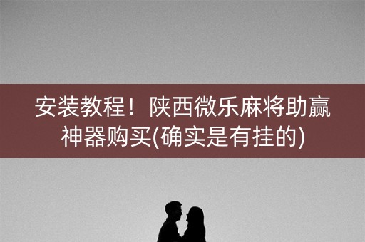 安装教程！陕西微乐麻将助赢神器购买(确实是有挂的)