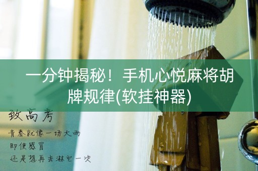 一分钟揭秘！手机心悦麻将胡牌规律(软挂神器)