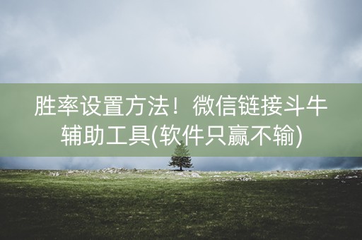 胜率设置方法！微信链接斗牛辅助工具(软件只赢不输)