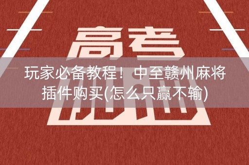 玩家必备教程！中至赣州麻将插件购买(怎么只赢不输)