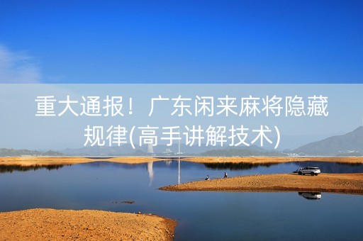 重大通报！广东闲来麻将隐藏规律(高手讲解技术)