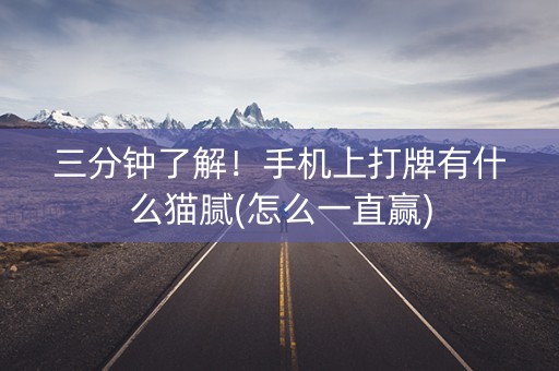 三分钟了解！手机上打牌有什么猫腻(怎么一直赢)
